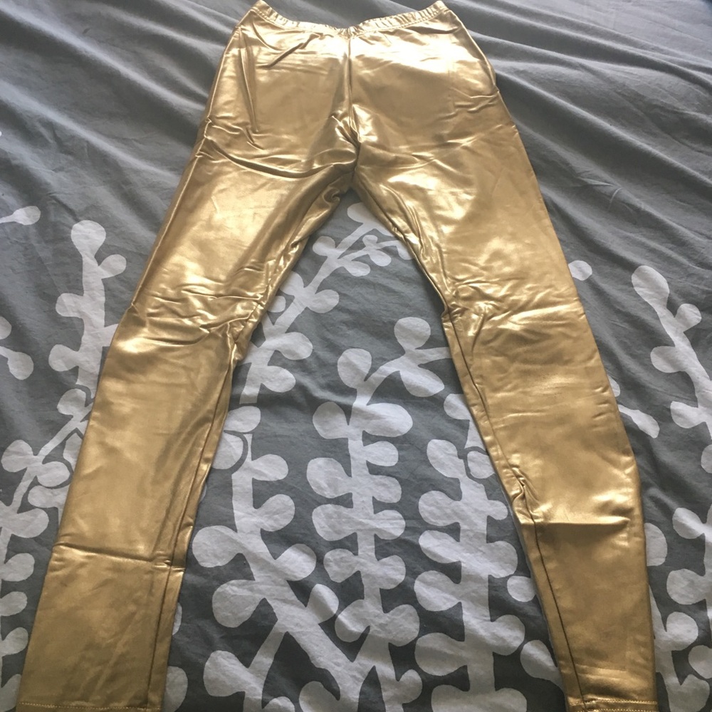 American Apparel golden leggings